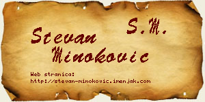 Stevan Minoković vizit kartica